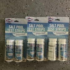3 x New Clorox Salt Pool&Spa Water Test Strips Salt Balancer Levels exp 04/2026