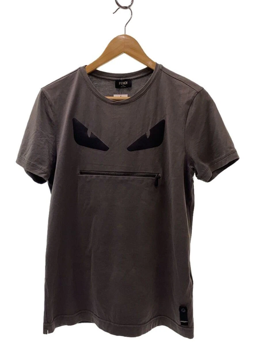 FENDI Gray T-shirt with Monster Bugs front stain, 46% cotton