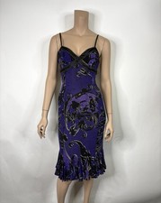 Vtg Roberto Cavalli Just Cavalli Purple Stret...