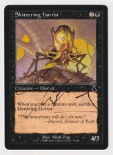 Signed Skittering Horror Proof LP Urza's Destiny Artist Mark Zug MTG Magic AP!