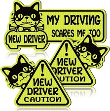 3 Pcs Reflective Student Driver Magnet New Driver Sticker for Car Please Be
