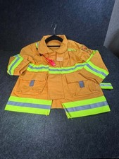 Teetot Kids Firefighter Costume Jacket Small Ages 3-6 Tan Reflective Halloween