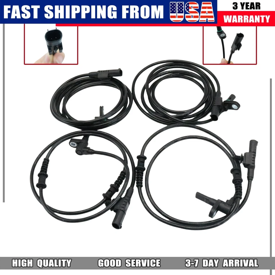 4X Sensor de velocidad de rueda delantero y trasero ABS de 2,1 L para Mercedes-Benz Sprinter 2500 3500 Foto 3 de 4