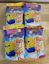 4 Packs BEARS VS DONUTS Surprise Plush Toy Blind Bags