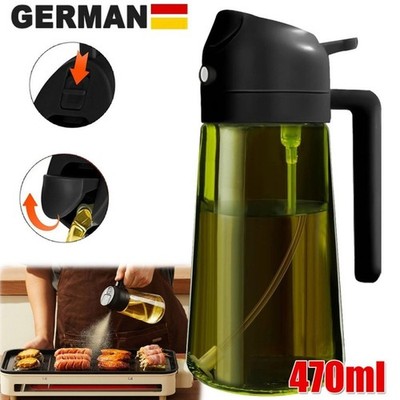 2-IN-1 Ölsprüher für Speiseöl Öl Sprühflasche Ölzerstäuber Oil Sprayer 470ml NEU