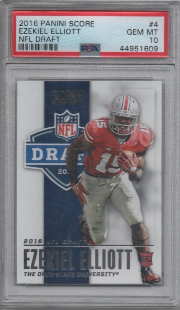 Ezekiel Elliott Panini Score NFL Draft #4 Base