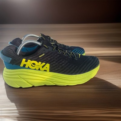 Size 9.5 - Hoka One One Rincon Black Running Walking Shoes Blue