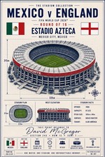 Mexico v England World Cup 2026 Blueprint Gillette Stadium Poster |Personalised