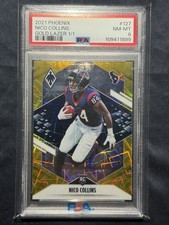 Nico Collins Gold Lazer 1/1 PSA 8 2021 Panini Phoenix Texans Rookie RC