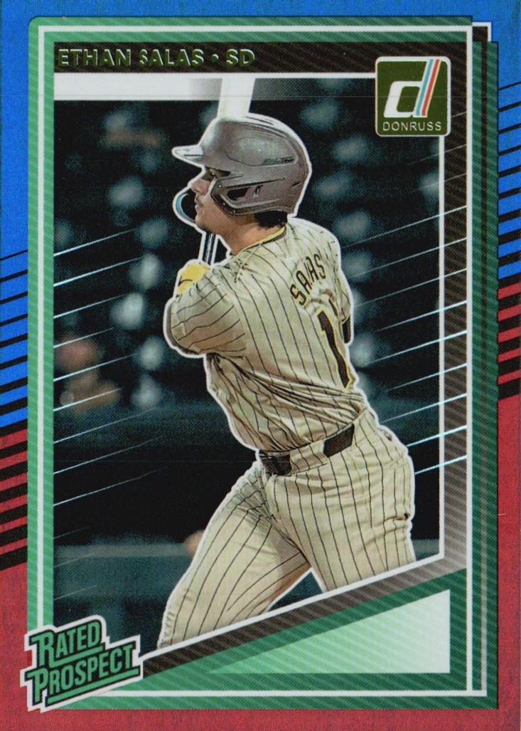 2025 Donruss #199 Ethan Salas Red and Blue