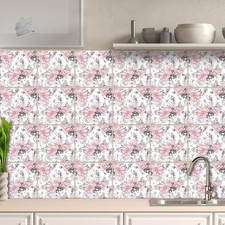 15x15 PVC Waterproof Kitchen Bathroom Mosaic Tile Stickers 32Pcs