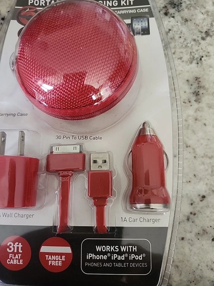 Set Of 2 Portable Charging Kit 30 Pin USB Cable - Image 3 of 4