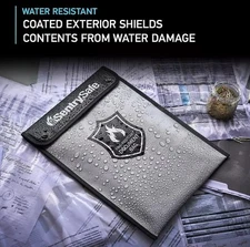 SentrySafe Fire and Water Resistant Document or Cash Bag, 1.5" x 11" x 15" SAFE
