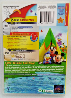 Mickey Mouse Clubhouse Mickey's Great Outdoors (DVD, 2011, Disney