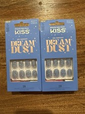 KISS Gel Fantasy Dream Dust Short Blue Nails ...