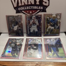 2025 Topps Chrome Football Leather 6 Card Lot