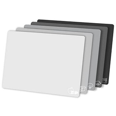 Flexible Plastic Cutting Board Set of 5 Gradient Color, Colorful Chopping Gray
