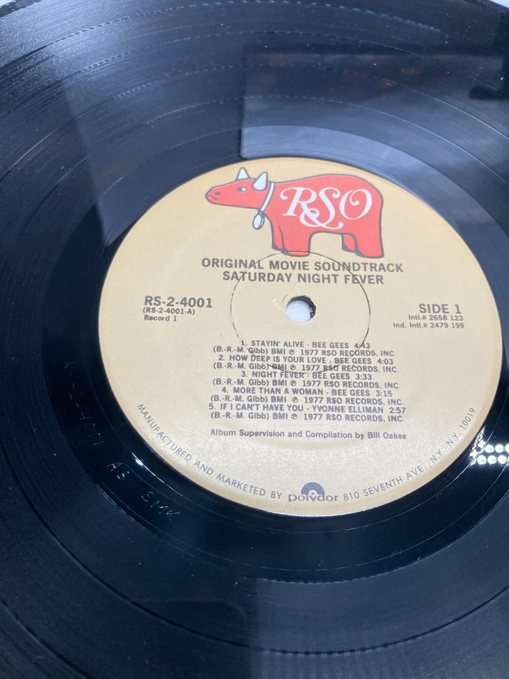 Saturday Night Fever Original Soundtrack Vinyl 2LP 1977 RSO Record RS-2-4001 - Image 2 of 4