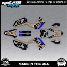 Kalair GFX Graphics Kit for CRF250R 2010-13 and CRF450R 2009-2012 Semperfi-BLUE