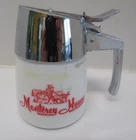 Vintage Monterey House Mexican Restaurant Texas Milk Glass Hot Sauce Dispenser