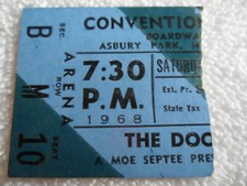 THE DOORS Original__1968__TICKET DE CONCERT STUB__Asbury Park
