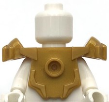 Lego New Pearl Gold Minifigure Armor Breastplate w/ Shoulder Pad Front Stud Part