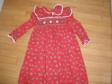 Handmade by Conservative Woman Amish Country Girls Smocked Dress Red Bears 38 