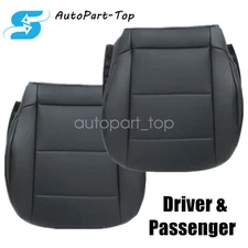 For 05-07 Mercedes Benz C230 Driver + Passenger Bottom Leather Seat Cover Black