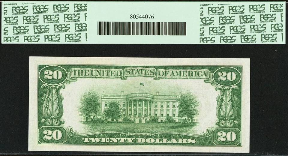 1934 $20 Federal Reserve Note PCGS 66PPQ -  Philadelphia Gem Light Green Seal - Image 4 of 4