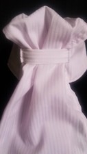 Stock TIE PRE-TIED  LAVENDER White Stripe YOUTH or Ladies NEW Ornaments