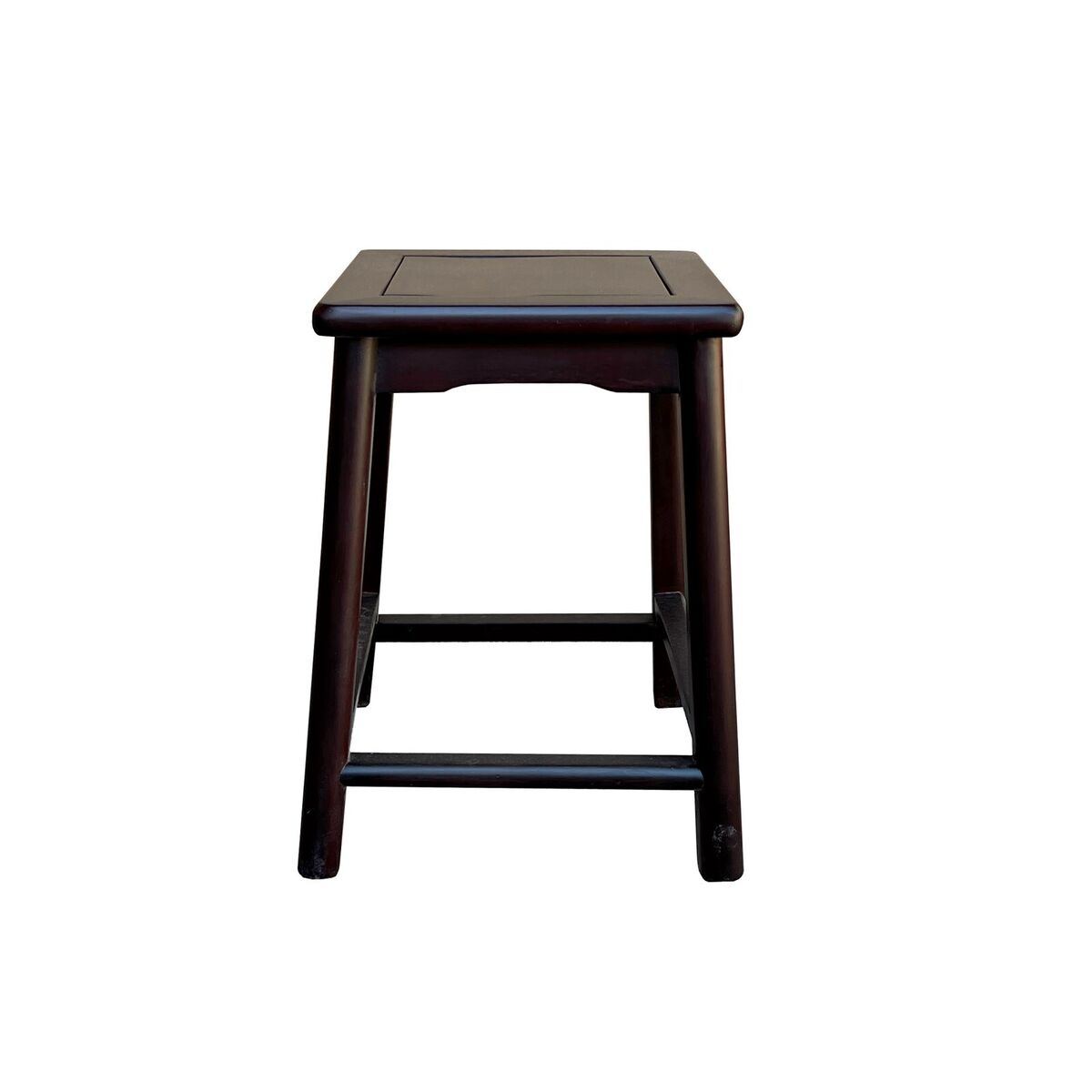 Chinese Oriental Brown Wood Ming Style Square Shape Stool Table cs7576S Chinese Oriental Brown Wood Ming Style Square Shape Stool Table cs7576S