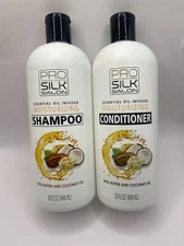 Pro Silk Salon Shampoo & Conditioner Set with Shea Butter & Coconut Oil. 32oz EA