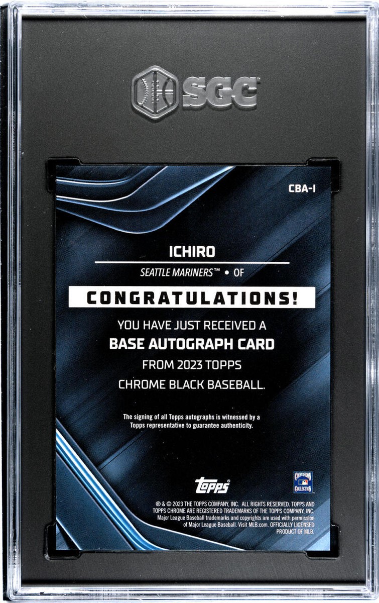 2023 Topps Chrome Black Orange #CBA-I Ichiro SGC 9.5 MINT+