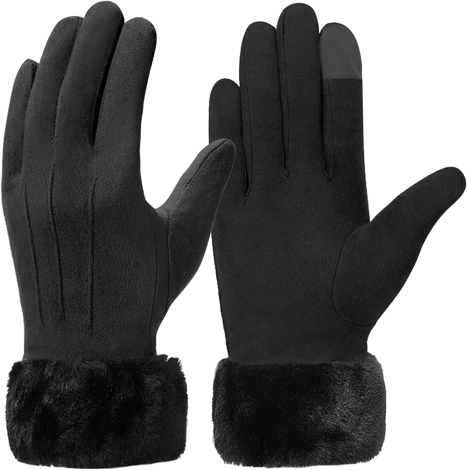 Winter Gloves for Women, Touch Screen Cold Weather Thermal Warm Windproof Gloves-image