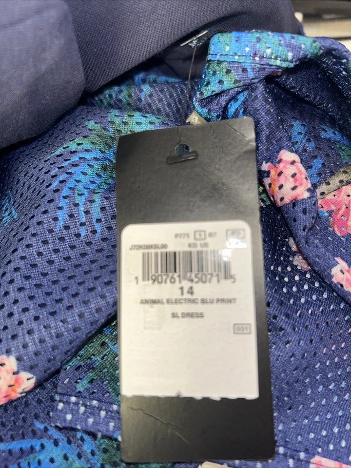 Guess Youth 女孩印花连衣裙,蓝色,14 — 第 4/4 张图片