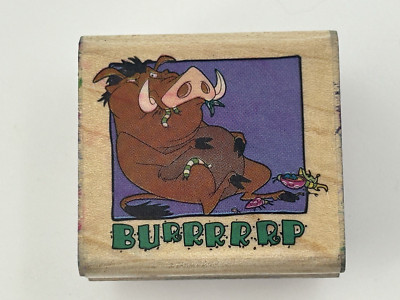 Rubber Stampede Lion King Burrrrrp A466-C Warthog Wood Mounted Rubber Stamp