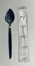 BRAND NEW! 9” SERVING SPOON Pyramid Stainless Flatware Japan Faux Wood Handles