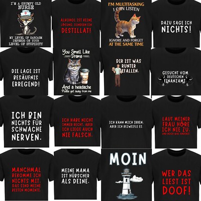 Sprüche T-Shirt Fun Ironie Sarkasmus lustig witzig Job Arbeit Büro Handwerker