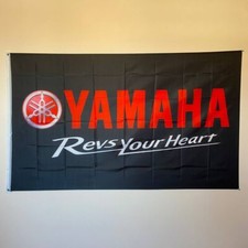 Yamaha Motorcycle 3x5 ft Flag Motorcycle Motocross Bike Moto GP Racing Banner