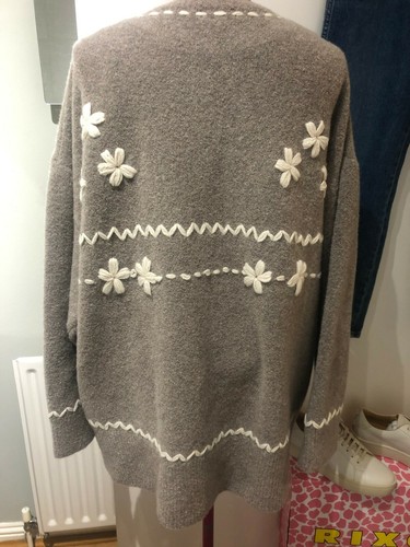ZARA £109 EMBROIDERED KNIT WOOL SWEATER 56% Wool 21% Yak fibre AW21/22 BNWT New - Picture 10 of 12