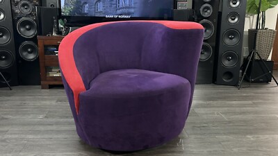 Vladimir Kagan Nautilus Corkscrew Swivel Accent Chair By Directional Made In USA