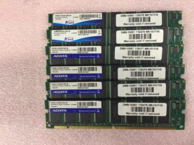 ADSU133H512M3-B ADATA 512MB PC133 133MHz non-ECC Unbuffered CL3 168-Pin lot of 6
