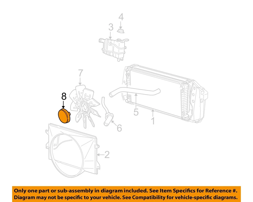 Used Engine Cooling Fan Clutch fits: 2004 Ford F150 PICKUP w/AC Grade A - Image 3 of 4