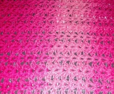 Baby Bassinet Cradle Receiving Blanket New Handmade Crocheted Pink