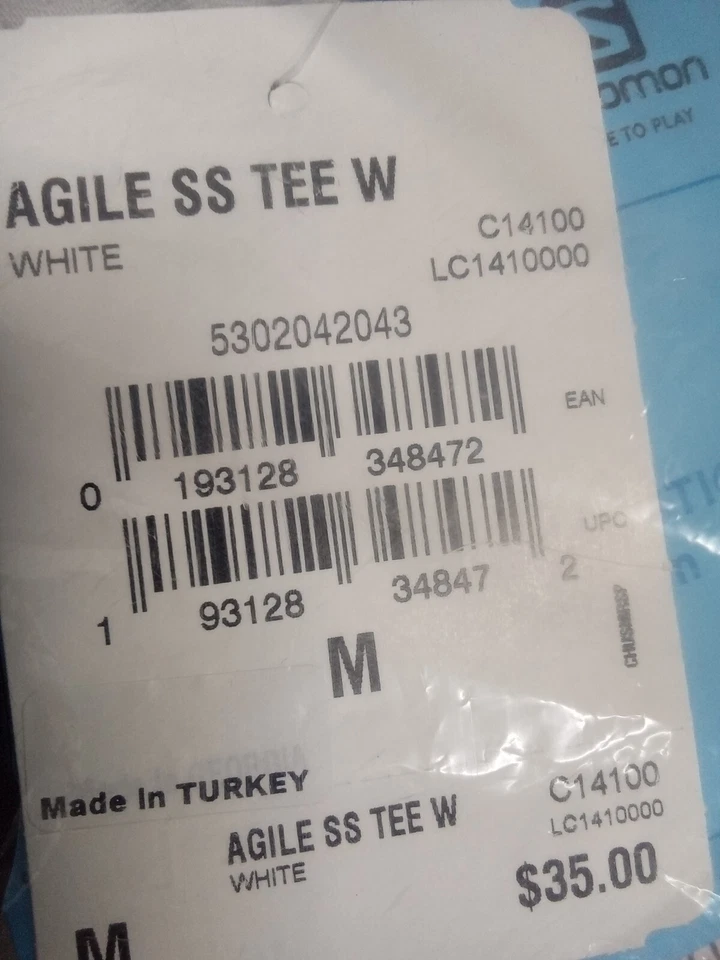 Salomon Women's Agile SS Tee Short Sleeve Running Shirt Medium #5B1A - Image 3 of 3