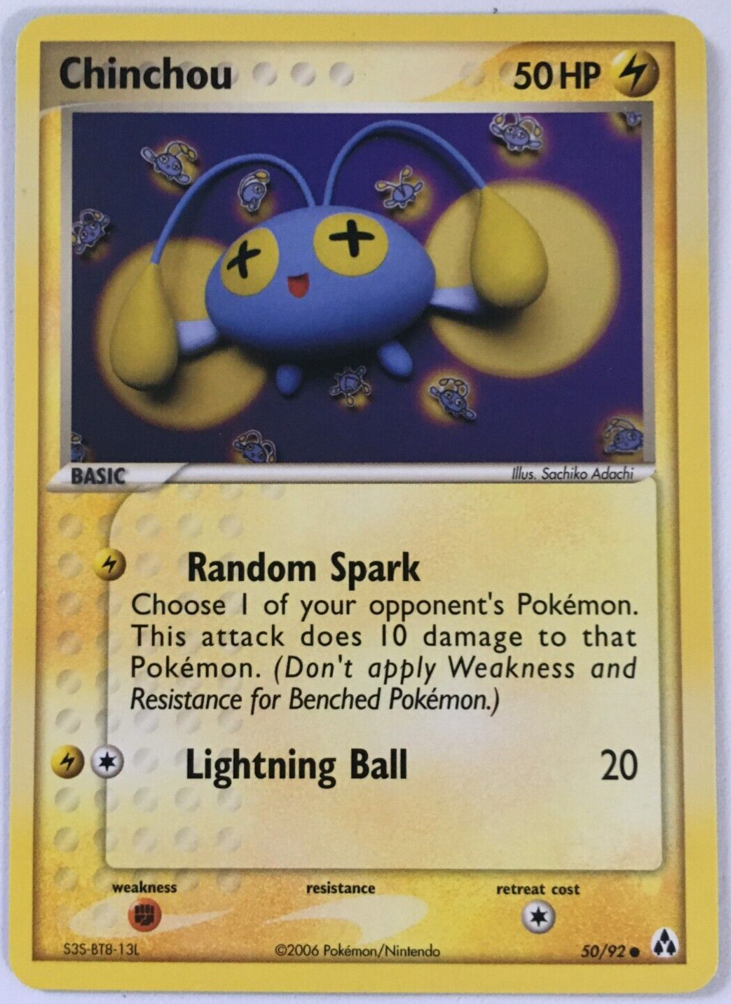 POKEMON CHINCHOU 50/92 EX LEGEND MAKER COMMON NEAR MINT