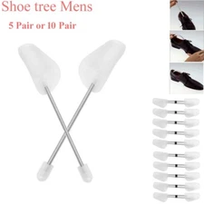 5x 10x PAIRS OF SHOE TREE MEN MAINTAIN SHAPE SHOES FOOTWEAR PLASTIC WHITE