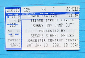 SESAME STREET LIVE'S "SUNNY DAY CAMP OUT" - WORCESTER CENTRUM CENTRE, MA - 2001
