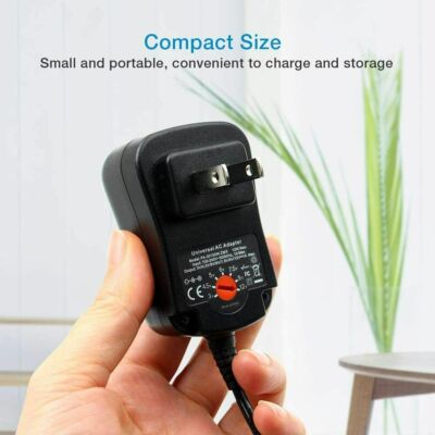 Multi Voltage Switching Replacement Power Supply Cord for Universal AC Adapter 