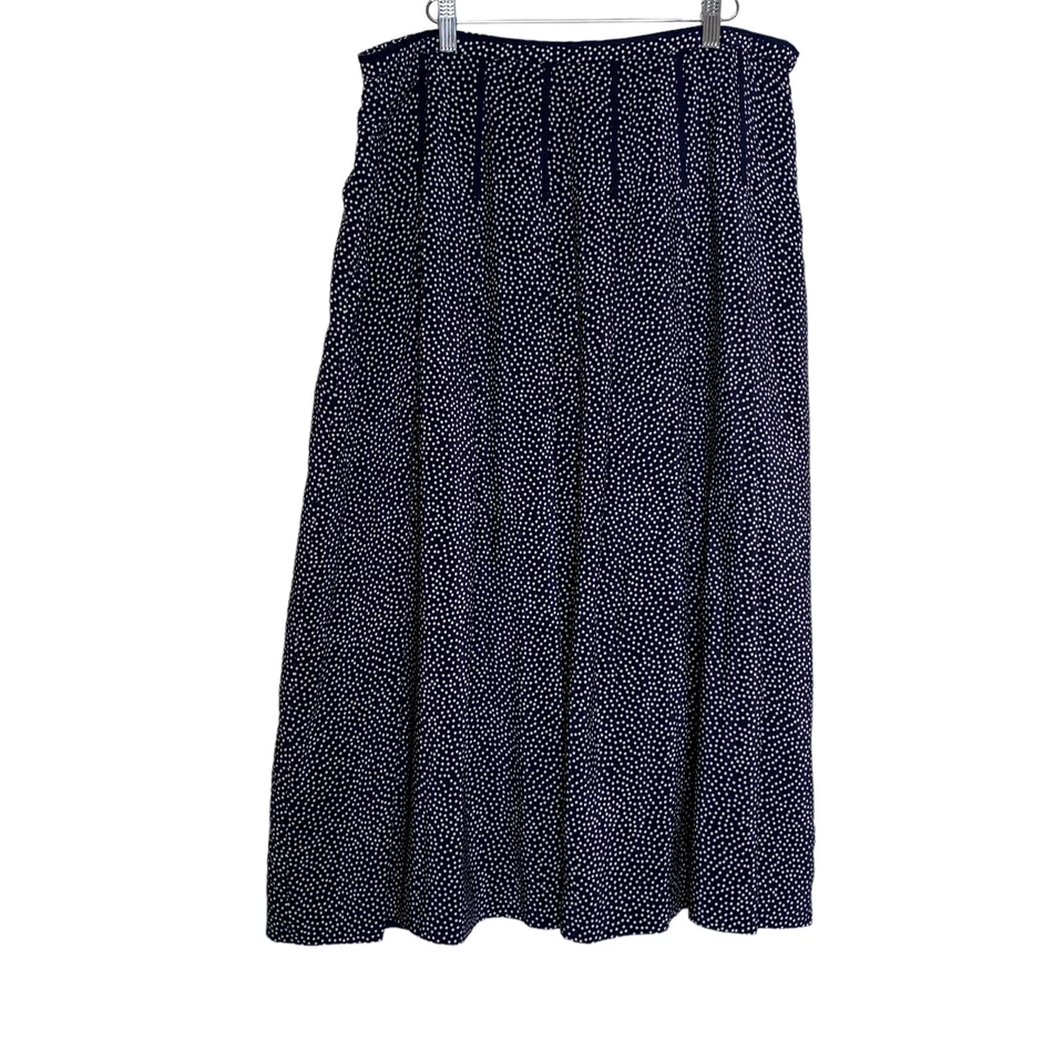 Falda Pendleton Mujer 8 Maxi Azul Marino Blanco Lunares Forrada Seda Carrera Foto 2 de 4